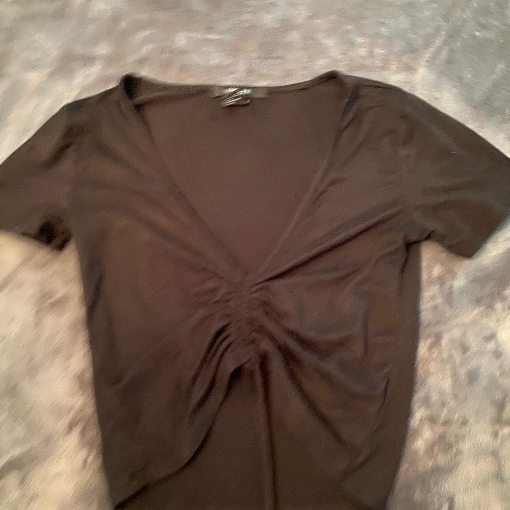 Low cut black shirt